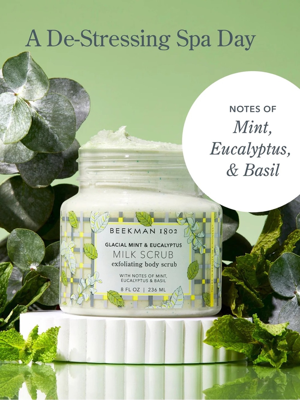 NEW Beekman Glacial Mint & Eucalyptus
Milk Scrub Exfoliating Body Scrub